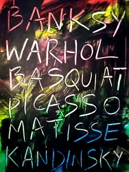 Buy Banksy Warhol Basquiat Picasso Matisse Kandinsky Signed Original Art Graffiti  • 95£
