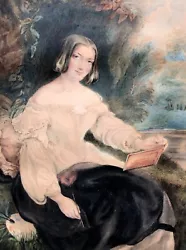 Buy English School Original Antique Watercolour Painting Portrait Of An Elegant Lady • 211£