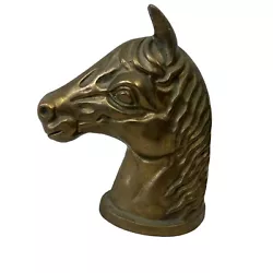 Buy Vintage Brass Horse Head Sculpture Bookend Hollow Western Rodeo Cowboy • 33.07£