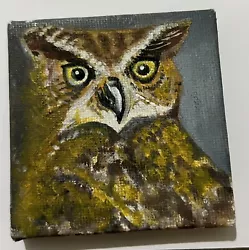 Buy Tiger Owl Painting On Mini Canvas • 0.99£