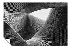 Buy Black & White Architecture Curved Sculpture Artistic Poster Wall Art Home Decor • 9£