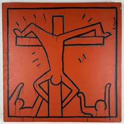 Buy Keith Haring (Handmade) Acrylic On Canvas Painting Signed & Stamped • 394.68£