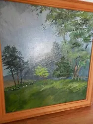 Buy Vintage Wooden Framed Oil Painting Woodland Scene By Jo Aarvold, Hexham 43x41cms • 22£