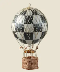 Buy Hot Air Balloon Figurine Model Black & White Check 8  Hanging Ceiling Home Decor • 58.17£