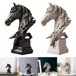 Buy Horse Head Bust Statue Modern Resin Crafts For Desk Wine Cabinet Collection • 35.27£