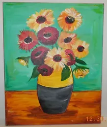 Buy Still Life Original Oil Painting On Canvas 16  X 20  Floral Abstract Art • 28.30£