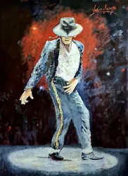 Buy Original Mario Mendoza Michael Jackson  Oil Painting Bad Smooth Criminal Pop  • 3,240£