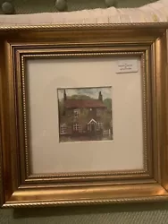 Buy Original Painting Cottage And Flowers By Artist Peter Hodson In A Golden Frame • 10£