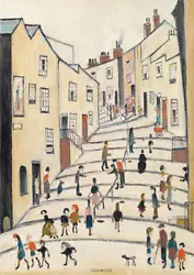 Buy Lowry Style Framed Canvas Picture Print Re-pro Wall Art   • 6.99£