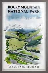 Buy Rocky Mountain Estes Park Colorado 24  Painting Print Professionally Framed Art • 82.88£