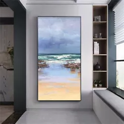 Buy Canvas Pure Hand-painted Scenery Decor Oil Painting Seascape 48  Unframed • 39.02£