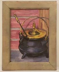 Buy Oil Painting On Board Antique Fireplace Poker Urn Framed Art  (15  X 12 ) • 49.72£