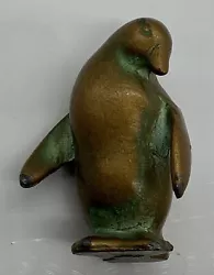 Buy Penguin Sculpture Bronze Coating Figure Small 1.5 Inches High Good Condition • 85.99£