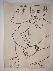 Buy Andy Warhol Painting Drawing On Old Paper Signed Stamped 4 • 83£