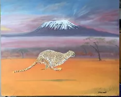 Buy Cheetah ,leopard Tiger  Big Cats African Wildlife Oil Painting • 460£
