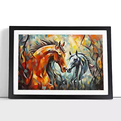 Buy Horse Orphism Framed Wall Art Poster Canvas Print Picture Home Decor Painting • 24.95£