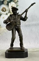 Buy Handcrafted Detailed Black American Guitar Player Music Trophy Bronze Figurine • 127.75£