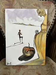 Buy SALVADOR DALI - Amazing Oil Canvas - Surrealism Style - Signed - Stamped - A1 • 156.71£