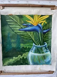 Buy Oil Painting Canvas Still Life No Frame Not Signed 19x19” Birds Of Paradise • 39.99£