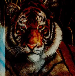 Buy Beautiful Craft Carnivorous Tiger Sitting And Resting Hand Painted By Mark Legge • 16£