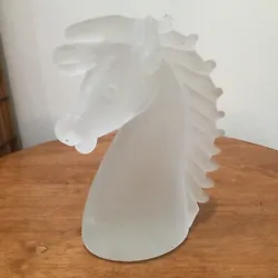 Buy Vintage Collectible Frosted Crystal Head Horse Sculpture  • 45.48£