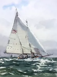 Buy 0152 On Choppy Waters - Sailing Yachting Boats Maritime Seascape Ken Hayes • 17.99£
