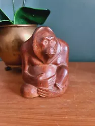 Buy Bronze Orangutan Figurine Sculpture Statue Rare Endangered Species Signed Marked • 226£