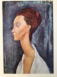Buy MODIGLIANI Amedeo Art Printed 1958 Italian Painting Woman Portrait Brown Hair • 45£