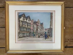 Buy Vintage F M Hayman Print ‘Mansion House High St Exeter’ Framed Watercolour CW • 34.99£