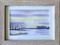 Buy Original Painting Coastal, River, Sunset, Landscape  Contemporary Framed • 19£
