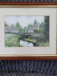 Buy Mike Knight 1980's Old Stone Bridge Cottage Painting (English Countryside Scene) • 30£