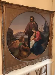 Buy VERY RARE ORIGINAL  The Holy Family  By Carl Müller Oil On Canvas Tondo PAINTING • 125,000£