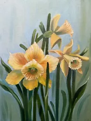 Buy Daffodils Spring Flowers Original Oil Painting. 9x12” Artwork Home Decor Gift • 62.01£