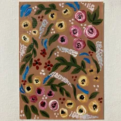 Buy ACEO ORIGINAL PAINTING Mini Collectible Art Card Signed Nature Flowers Ooak • 8.29£