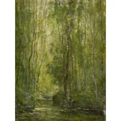 Buy Charles Francois Daubigny Woodland Scene C1873 Painting XL Wall Art Canvas Print • 19.99£
