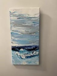 Buy Original Painting Abstract Seascape Blue Interiors Wall Art • 15£
