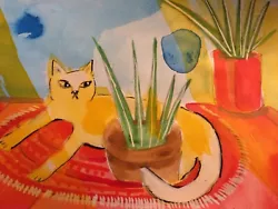 Buy ''the Angry Cat'' Influenced By Matisse In Retro Interior • 10£