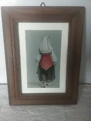 Buy Antique Well Executed Oak Framed Watercolour Iberian Peasant Painting Unsigned • 26.99£