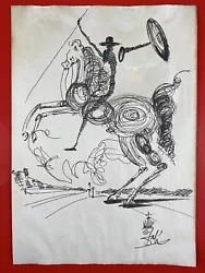 Buy Salvador Dali (Handmade) Drawing - Painting Mixed Media On Paper Signed Stamped • 103.36£