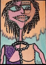 Buy Original Aceo INDIGENOUS Paintings Abstract Bipolar Brut Outside Autism Art  • 1.50£