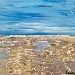 Buy Sandscapes 2, By Ingrid Solan - Original Oil Painting, Contemporary Seascape. • 29.99£