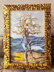 Buy Salvador DalÍ Oil On Canvas Framed Painting Measures With Framed 75cm X 55cm • 551.25£