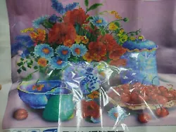 Buy Set For Diamond Embroidery.  Still Life, Flowers, Cherry, Vase Of Flowers. ... • 7.99£
