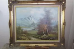 Buy Stunning Alpine Scene With Cottage Oil On Board • 34.99£