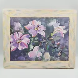 Buy Vintage Flowers Water Color Still Life 20x16 Panel Art By V Lee 2001 Pastel  • 36.44£