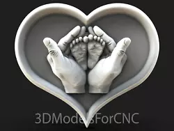 Buy 3D Model STL File For CNC Router Laser & 3D Printer Heart 1 • 2.47£