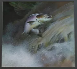 Buy Chris Sharp – Salmon Leaping – Scottish Game Fishing Original Painting • 789£