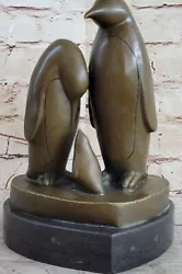 Buy Art Deco Hand Made Penguin Penguins Bird Alaska Hot Cast Sculpture Figurine Art • 247.60£