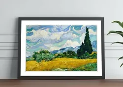 Buy Van Gogh Wheat Field Cypresses FRAMED WALL ART POSTER PAINTING PRINT 4 SIZES • 14.99£