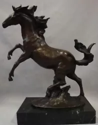 Buy Statue Horse Wildlife Art Deco Style Art Nouveau Style Bronze Signed Sculpture • 266.11£